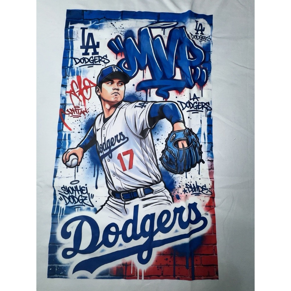 Los Angeles Dodgers MLB Baseball White Shohei Ohtani T-Shirt, Size 2XL